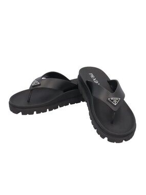 Prada | Shoes | Prada Leather Slide Sandals | Poshmark display picture 3